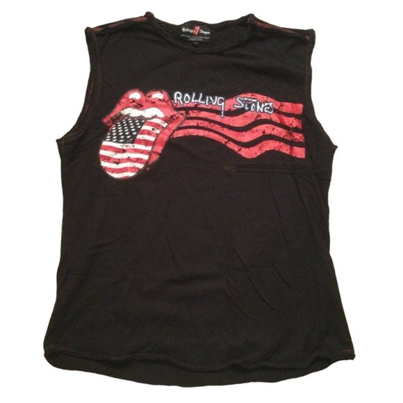 2004 Official Rolling Stone Men's Black Muscle Shirt Size Large L Dragonfly - Picture 1 of 4